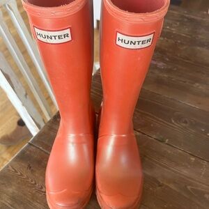 Hunter Kids Orange Rain Boots